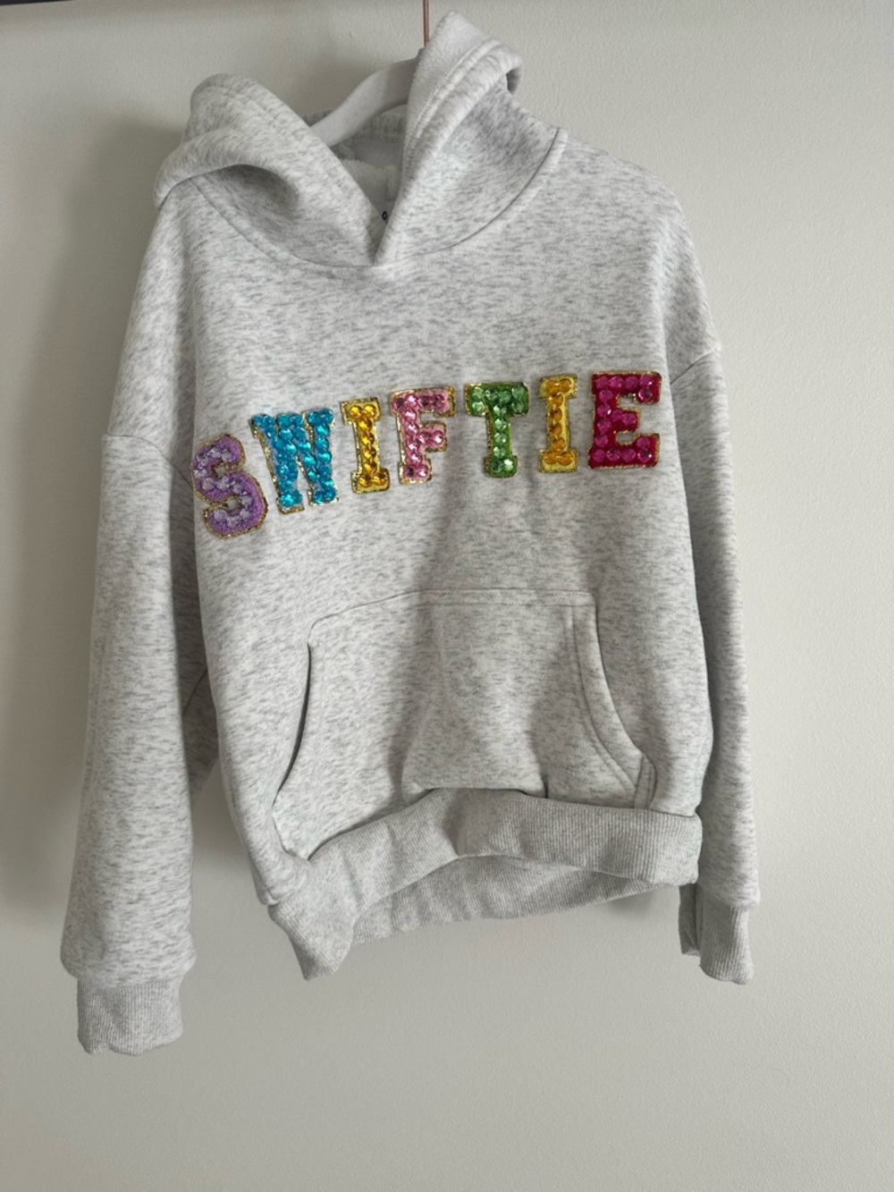 Lola & the Boys  'Swiftie' Sequin Letter Hoodie Sweatshirt